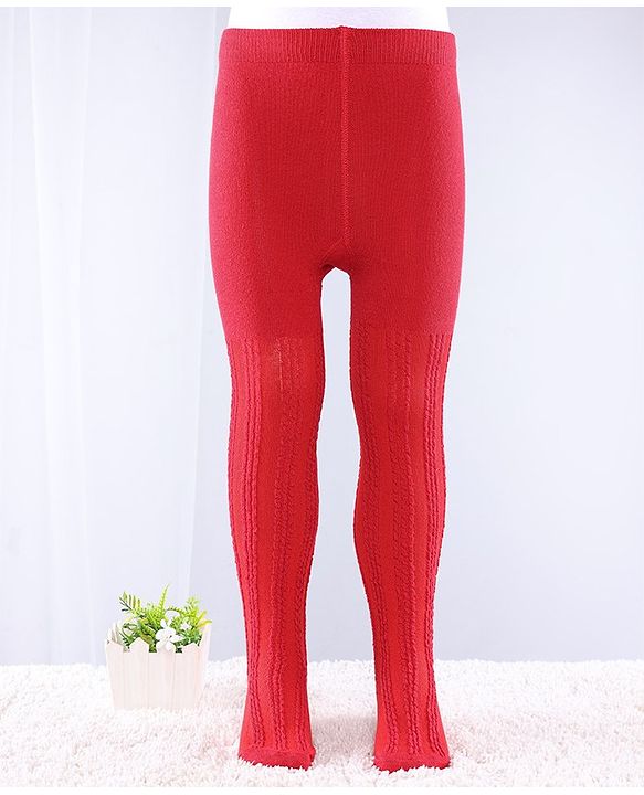 Cute Walk by Babyhug Anti-Bacterial Footed Tights - Red