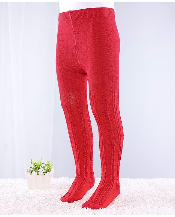 Cute Walk by Babyhug Anti-Bacterial Footed Tights - Red