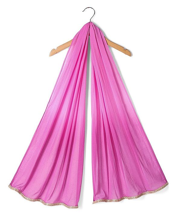 Babyhug Sleeveless Printed Choli with Embossed Foil Lehenga and Dupatta - Purple