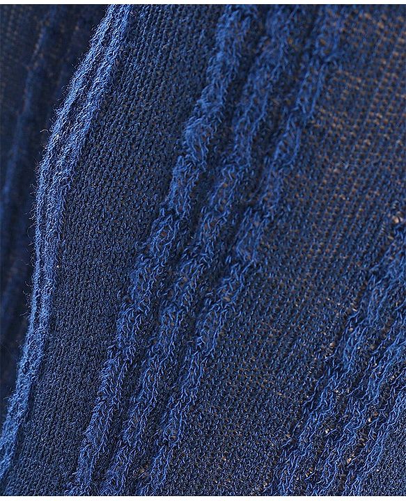Cute Walk by Babyhug Cotton Blend Knit Anti Bacterial Tights Cable Knit Design - Navy Blue