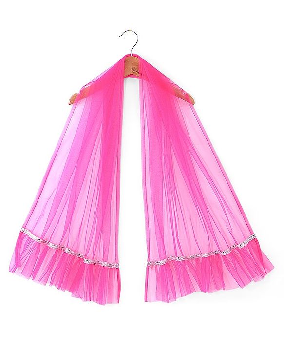 Babyhug Sleeveless Chanderi Printed Choli with Lehenga  and Dupatta Set - Pink