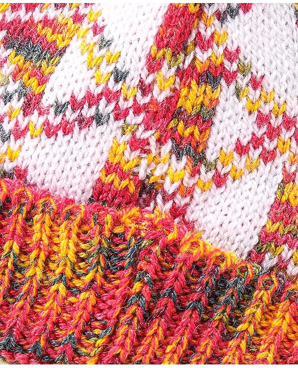 Babyhug Woollen Cap Argyle Design - Multicolour