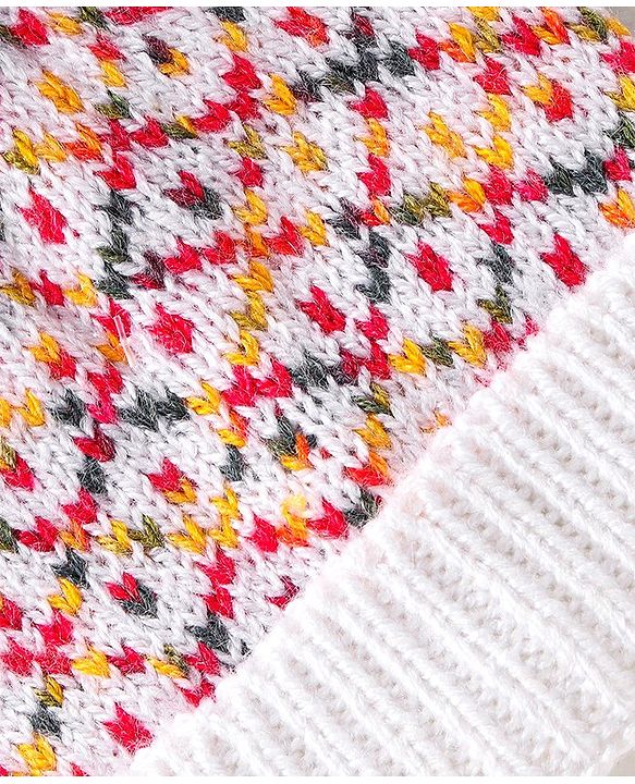 Babyhug Woollen Cap Argyle Design - Multicolour