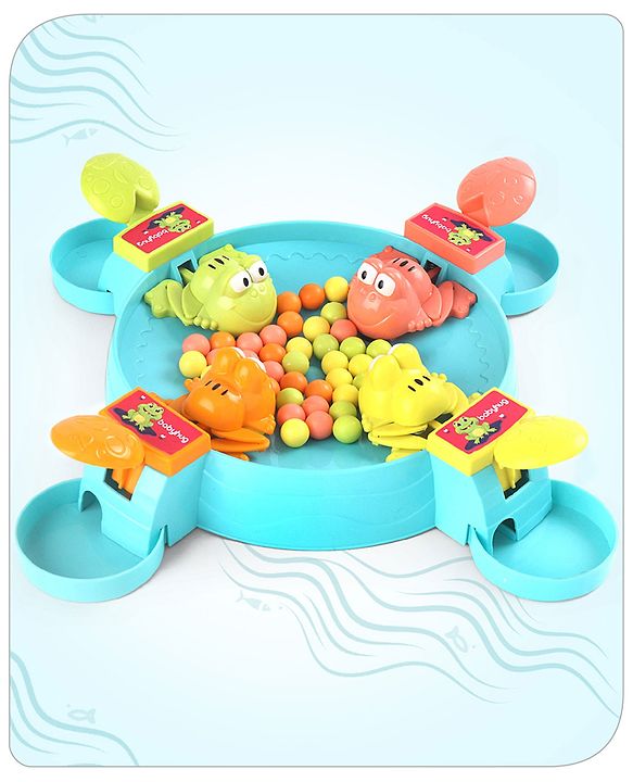 Babyhug Hungry Frog Indoor Board Game for Kids|Colorful 4 Player Bead-Eating Game|Fun Learning for Counting & Strategy|Easy to Play| 4 Yrs+|Family & Friendly Interaction Toy|BIS