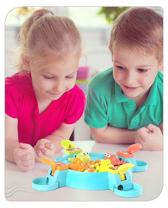 Babyhug Hungry Frog Indoor Board Game for Kids|Colorful 4 Player Bead-Eating Game|Fun Learning for Counting & Strategy|Easy to Play| 4 Yrs+|Family & Friendly Interaction Toy|BIS
