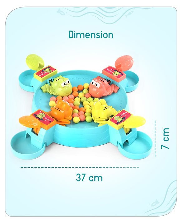 Babyhug Hungry Frog Indoor Board Game for Kids|Colorful 4 Player Bead-Eating Game|Fun Learning for Counting & Strategy|Easy to Play| 4 Yrs+|Family & Friendly Interaction Toy|BIS