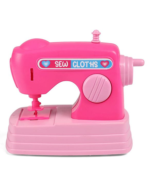 Babyhug Roleplay Home Appliances Set Washing Machine Iron Vacuum Cleaner Sewing Machine- Pink