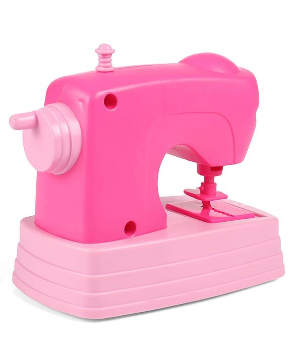 Babyhug Roleplay Home Appliances Set Washing Machine Iron Vacuum Cleaner Sewing Machine- Pink