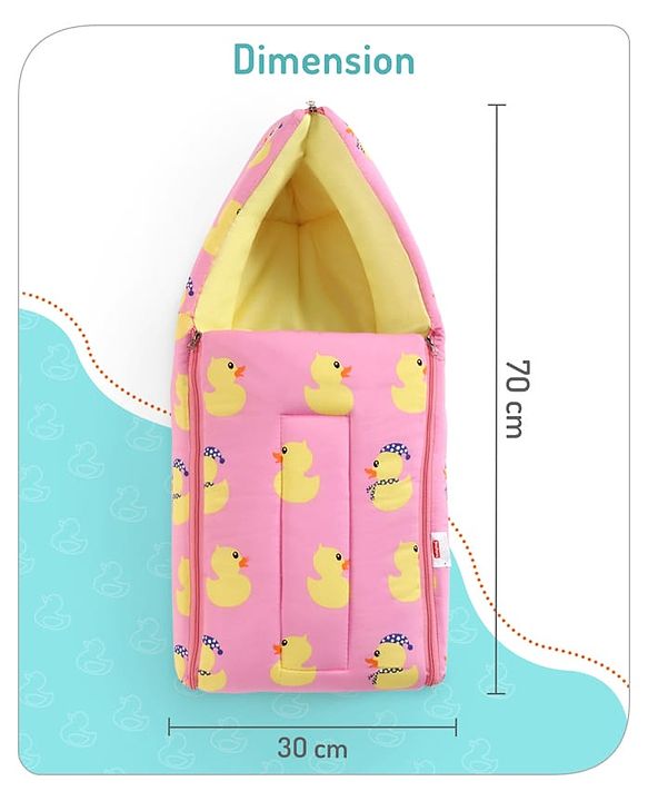 Babyhug Cotton Sleeping Bag Duck Print- Blue