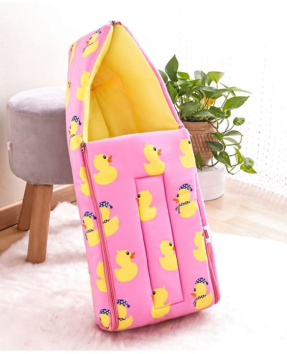 Babyhug Cotton Sleeping Bag Duck Print- Blue