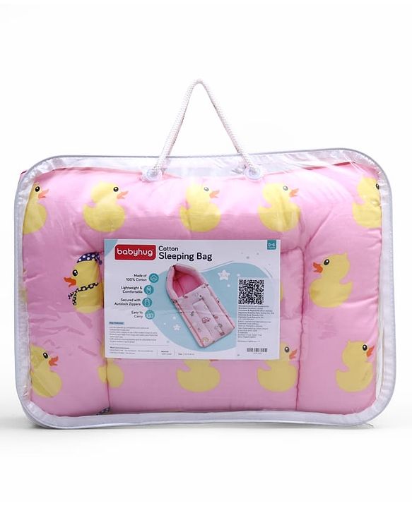 Babyhug Cotton Sleeping Bag Duck Print- Blue