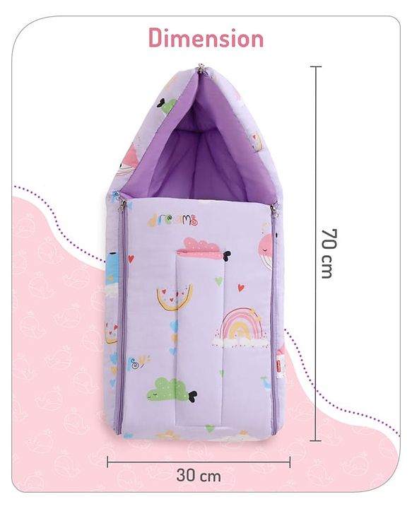 Babyhug Cotton Sleeping Bag Duck Print- Blue