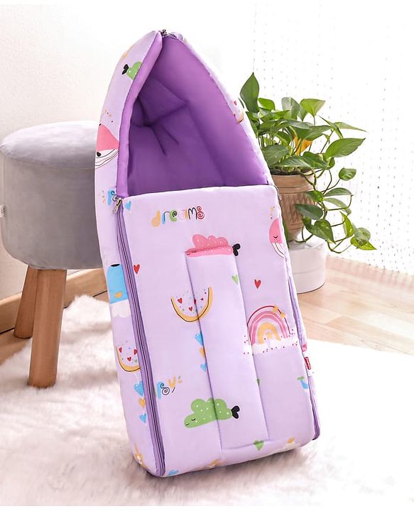 Babyhug Cotton Sleeping Bag Duck Print- Blue