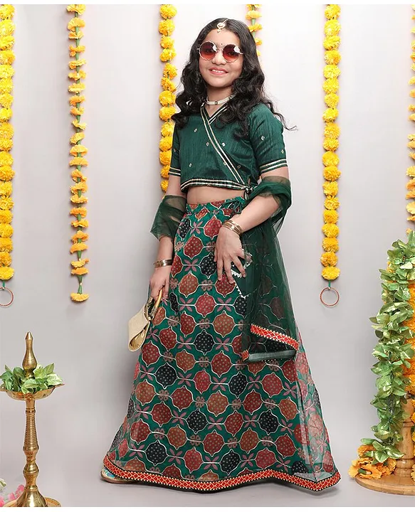 Green Lehenga Set | The Grand Trunk