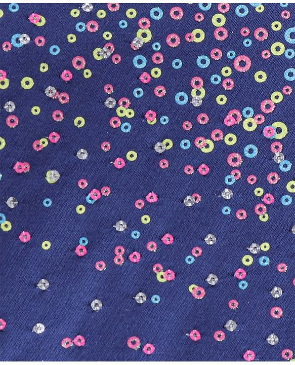 Babyhug Cotton Knit Full Sleeves Circle Printed T-Shirt & Lounge Pant Set - Blue & Pink