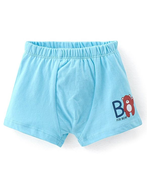 Babyhug 100% Cotton Antibacterial Trunk Briefs Stripes & Lion Print Pack of 3- Blue & Green
