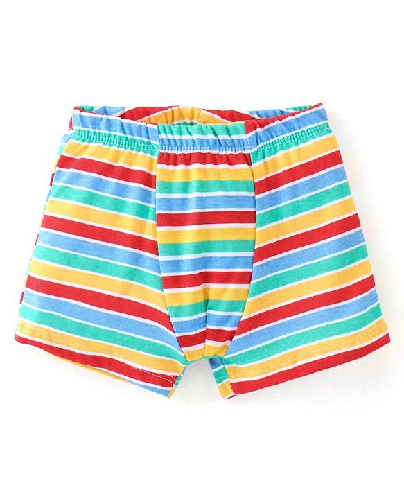 Babyhug 100% Cotton Antibacterial Trunks Pack of 3 - Yellow & Blue