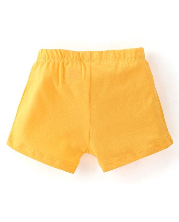 Babyhug 100% Cotton Antibacterial Trunks Pack of 3 - Yellow & Blue