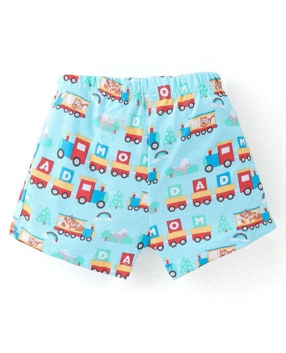 Babyhug 100% Cotton Antibacterial Trunks Pack of 3 - Yellow & Blue