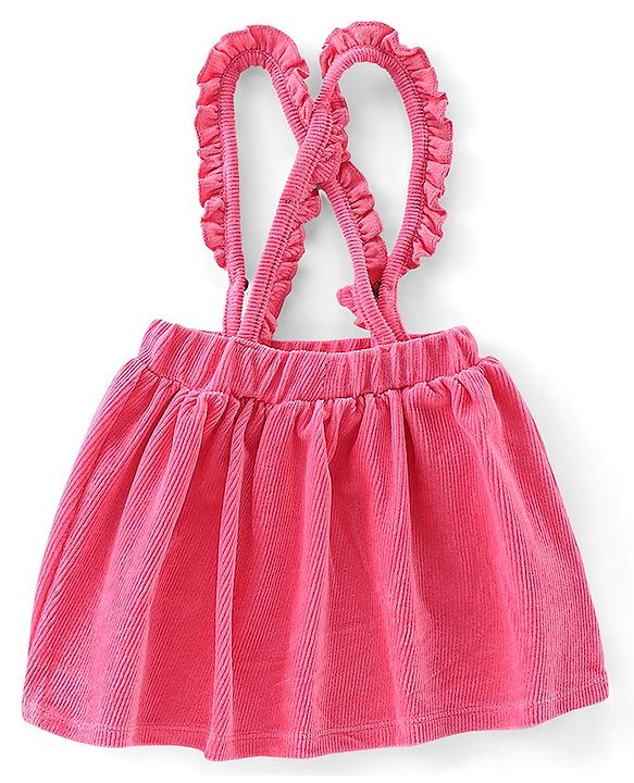 Babyhug 100% Cotton Knit Full Sleeves With Top & Skirt Floral Print - Navy Blue & Pink