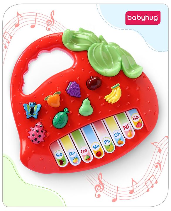 Babyhug Strawberry Musical Piano Keyboard- Red