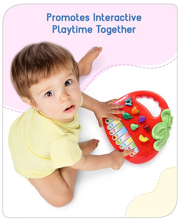 Babyhug Strawberry Musical Piano Keyboard- Red