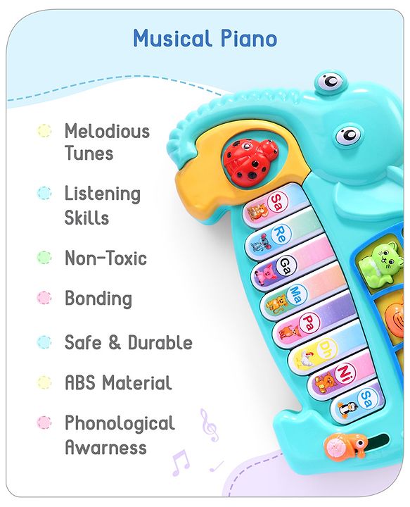 Babyhug Strawberry Musical Piano Keyboard- Red
