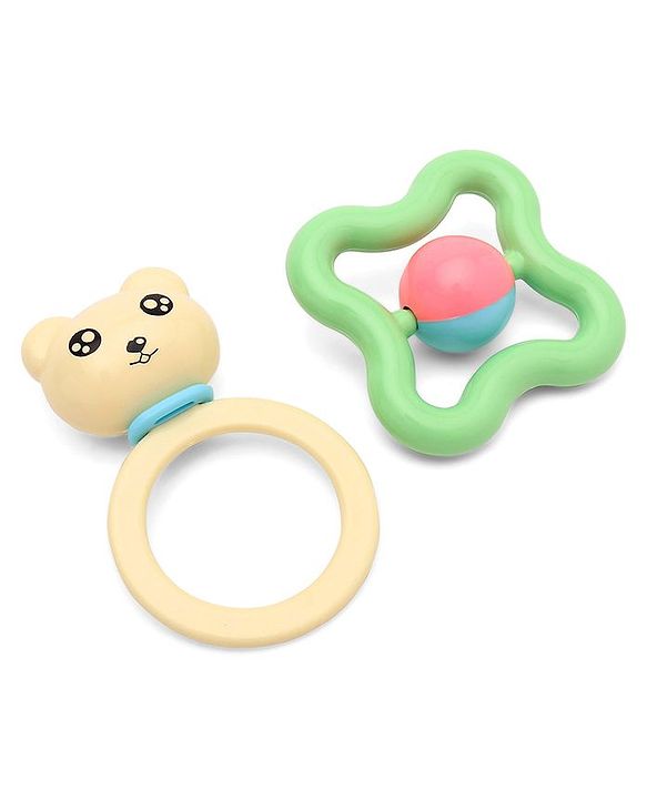 Babyhug Rattle Cum Teether Set Pack of 6 - Multicolor