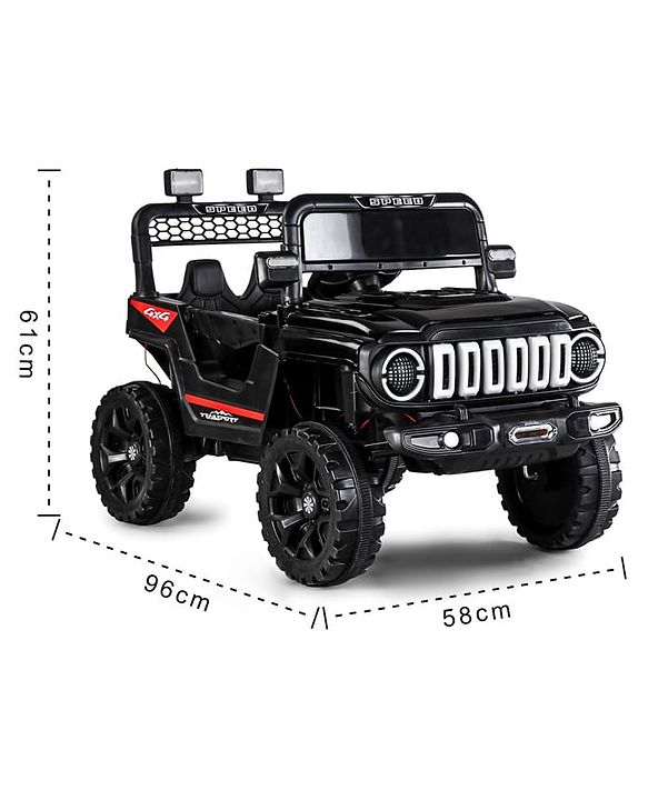Babyhug Battery Operated Ride On Jeep with Remote Control - Red