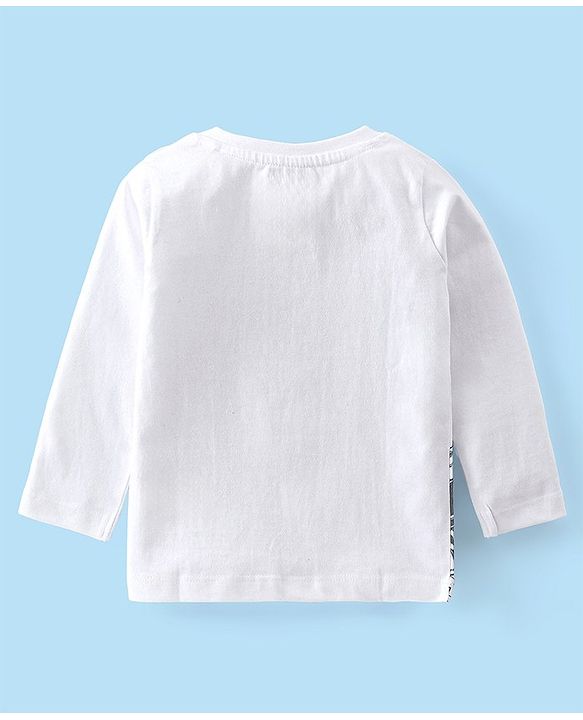 Babyhug 100% Cotton Knit Full Sleeves T-Shirt Avengers Graphics - White