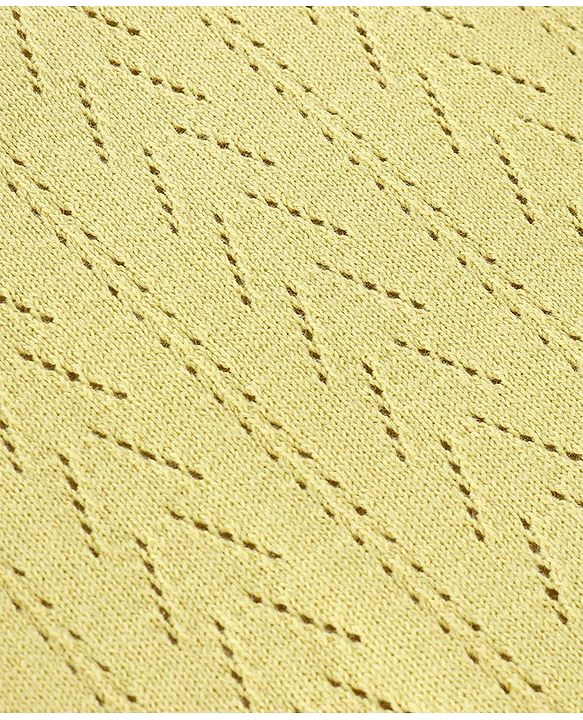 Babyhug Full Sleeves Designed Front Open Sweater - Yellow