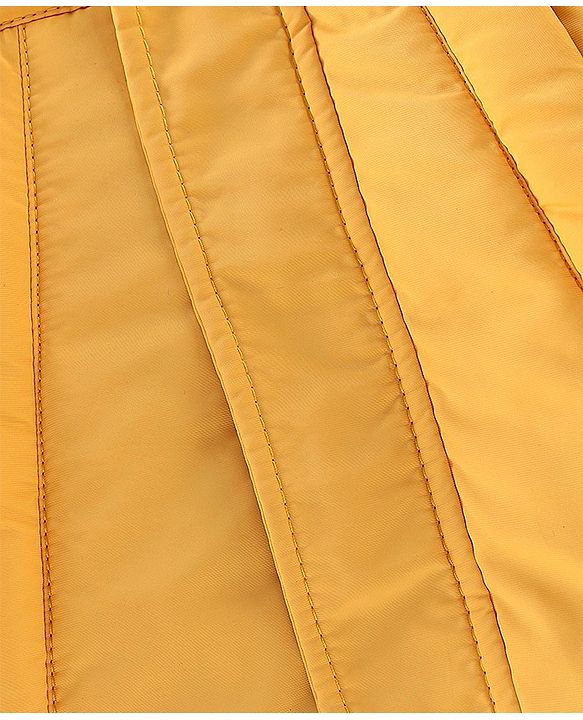 Babyhug Full Sleeves Hooded Jacket Solid Color - Yellow