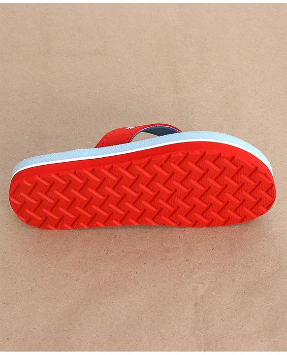 Cute Walk by Babyhug Slip On Flip Flop with Whale Print - Red & Blue
