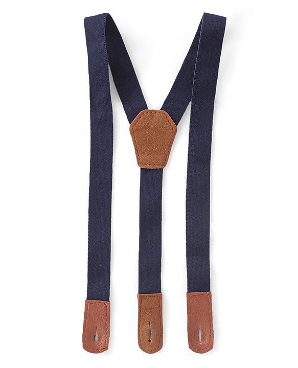 Babyhug Cotton Knit Half Sleeves Checkered Shirt & Trouser with Suspender - Red & Navy