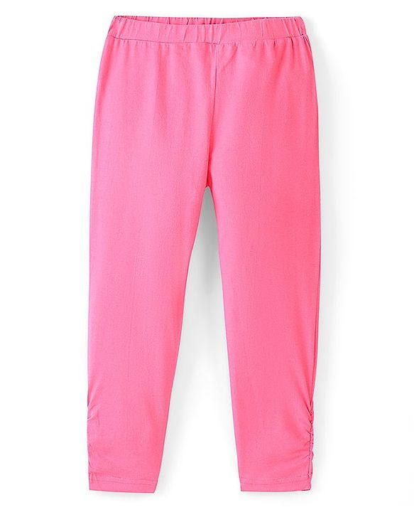 Pine Kids Woven Half Sleeves Shirt & Leggings Striped - Pink