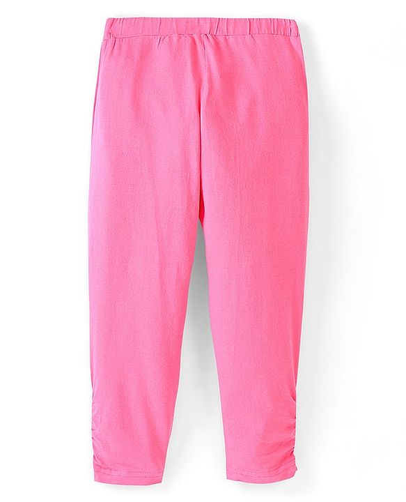 Pine Kids Woven Half Sleeves Shirt & Leggings Striped - Pink