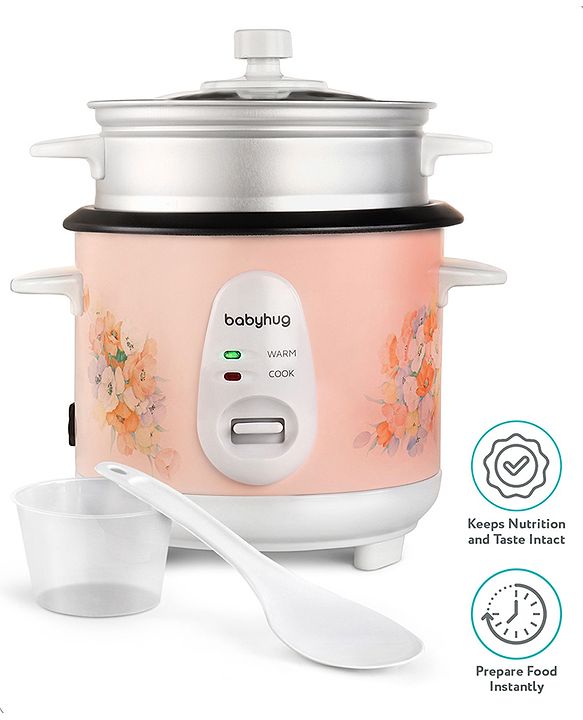 Babyhug Automatic Baby Rice Cooker Cum Food Steamer- Pink