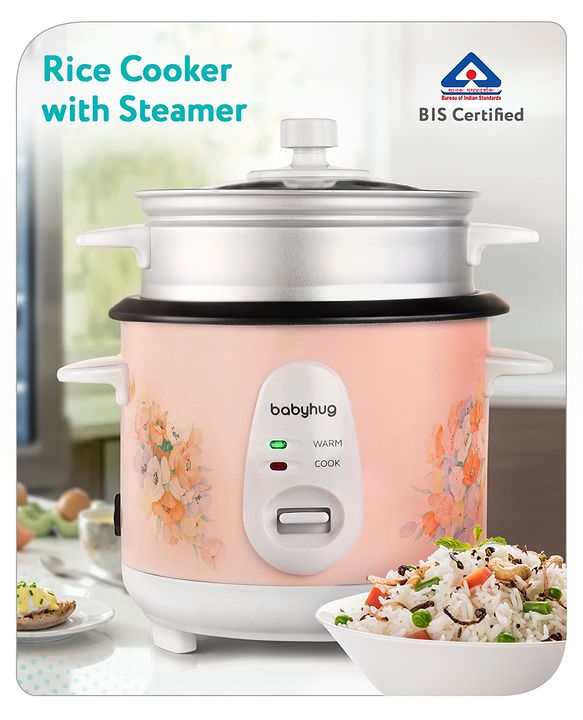 Babyhug Automatic Baby Rice Cooker Cum Food Steamer- Pink