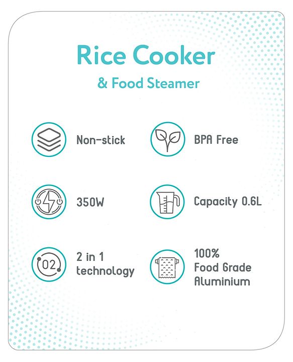 Babyhug Automatic Baby Rice Cooker Cum Food Steamer- Pink