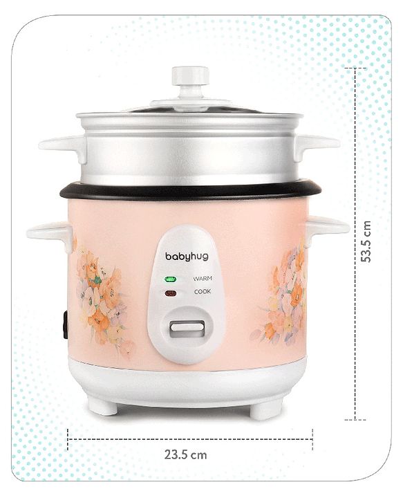 Babyhug Automatic Baby Rice Cooker Cum Food Steamer- Pink