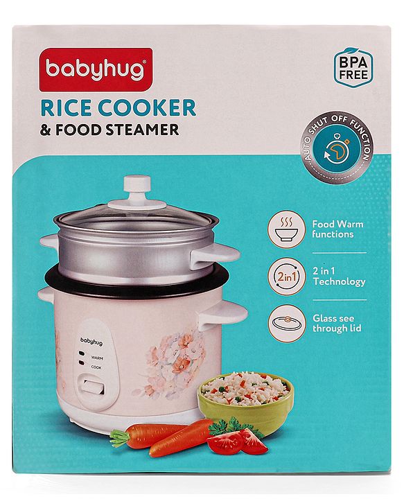 Babyhug Automatic Baby Rice Cooker Cum Food Steamer- Pink