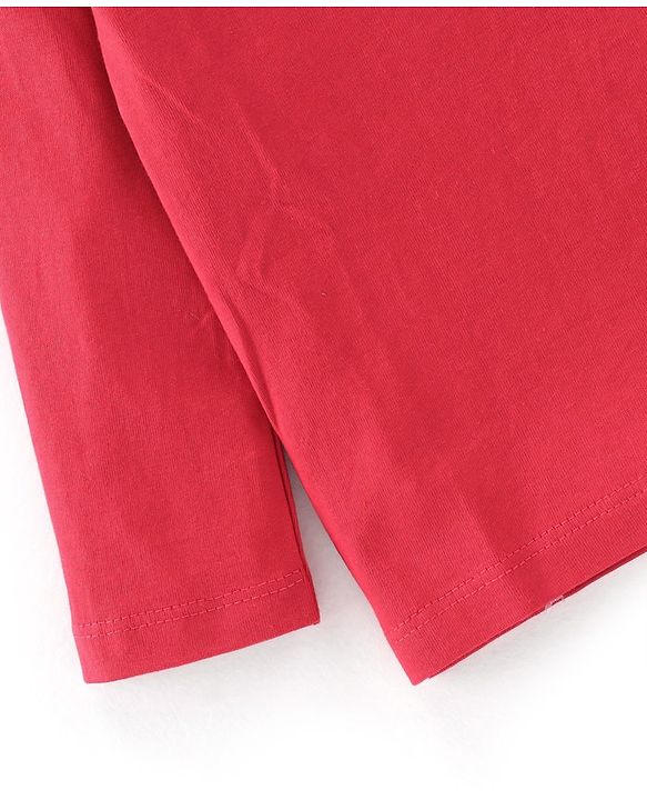Babyhug 100% Cotton Knit Full Sleeves Solid Colour T-Shirt - Red