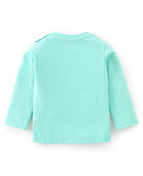 Babyhug 100% Cotton Knit Full Sleeves Solid Colour T-Shirt - Blue