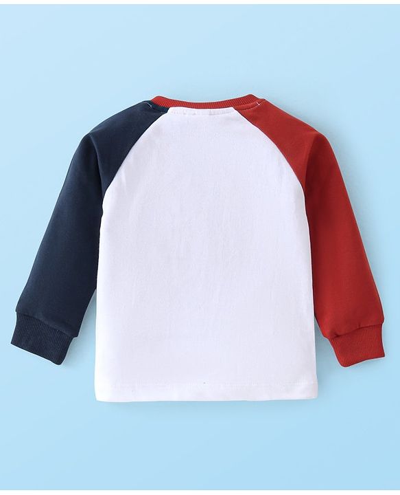 Babyhug 100% Cotton Knit Raglan Sleeves T-Shirt & Lounge Pant Set Teddy Print - Multicolour