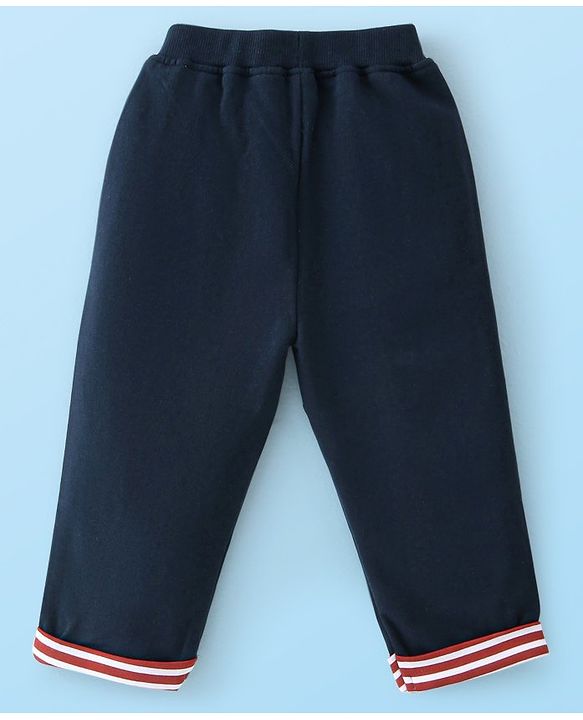 Babyhug 100% Cotton Knit Raglan Sleeves T-Shirt & Lounge Pant Set Teddy Print - Multicolour