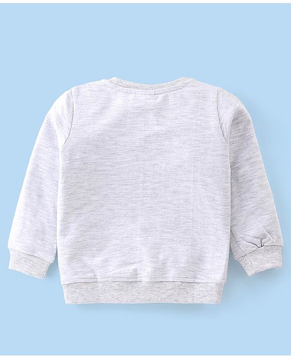 Babyhug Full Sleeves Sweatshirt with Text & Heart Graphics - White