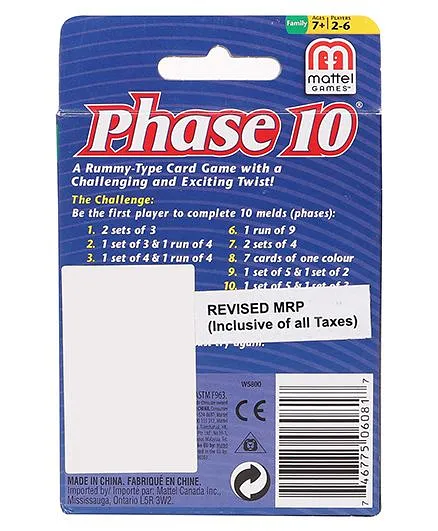 Mattel Phase 10 Twist Card Game