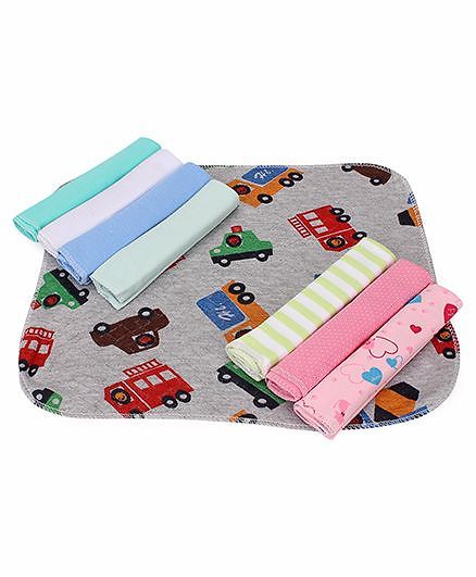 Babyhug Wash Clothes Pack of 8 (Print & Colour May Vary)