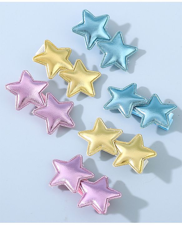 Babyhug Bow & Butterfly Clips Free Size Set of 6 - Multicolor