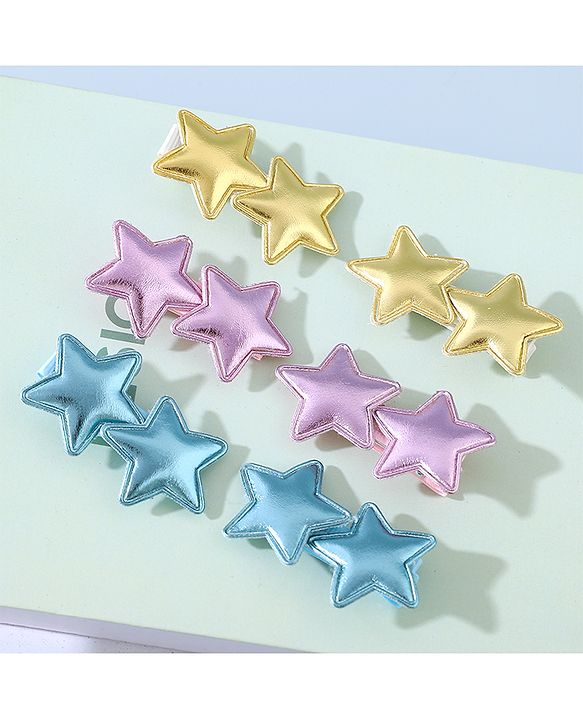Babyhug Bow & Butterfly Clips Free Size Set of 6 - Multicolor